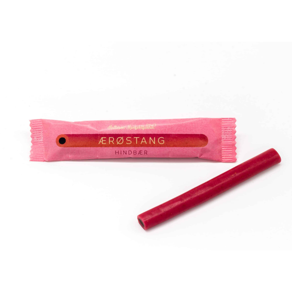 Ærøstang: Hindbær - Hattesens Konfektfabrik