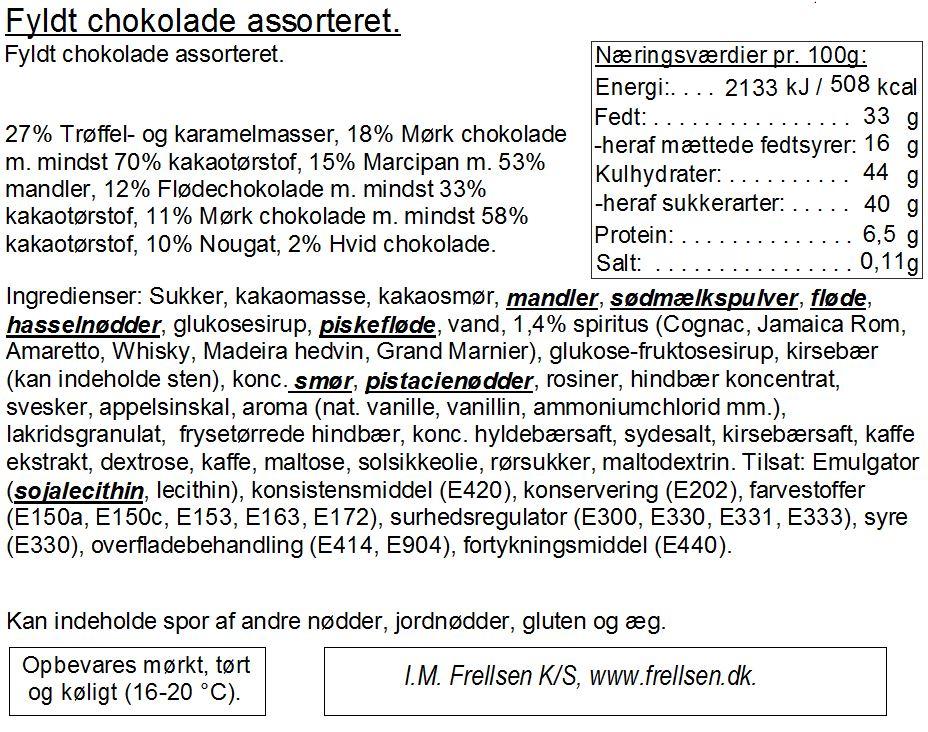 Hjertebox m/Fyldt Chokolade 250g - Frellsen