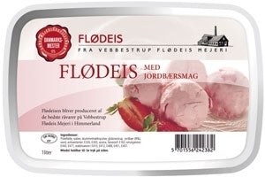 Vebbestrup Liter Is - Flødeis med Jordbærsmag