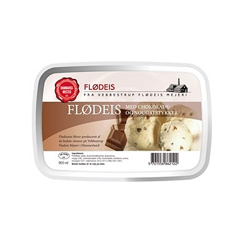 Flødeis m. choco/nougat