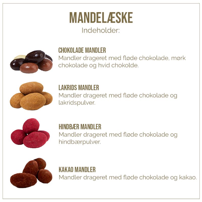 Chokolademandler Assort. 4 Varianter 320g - Frellsen