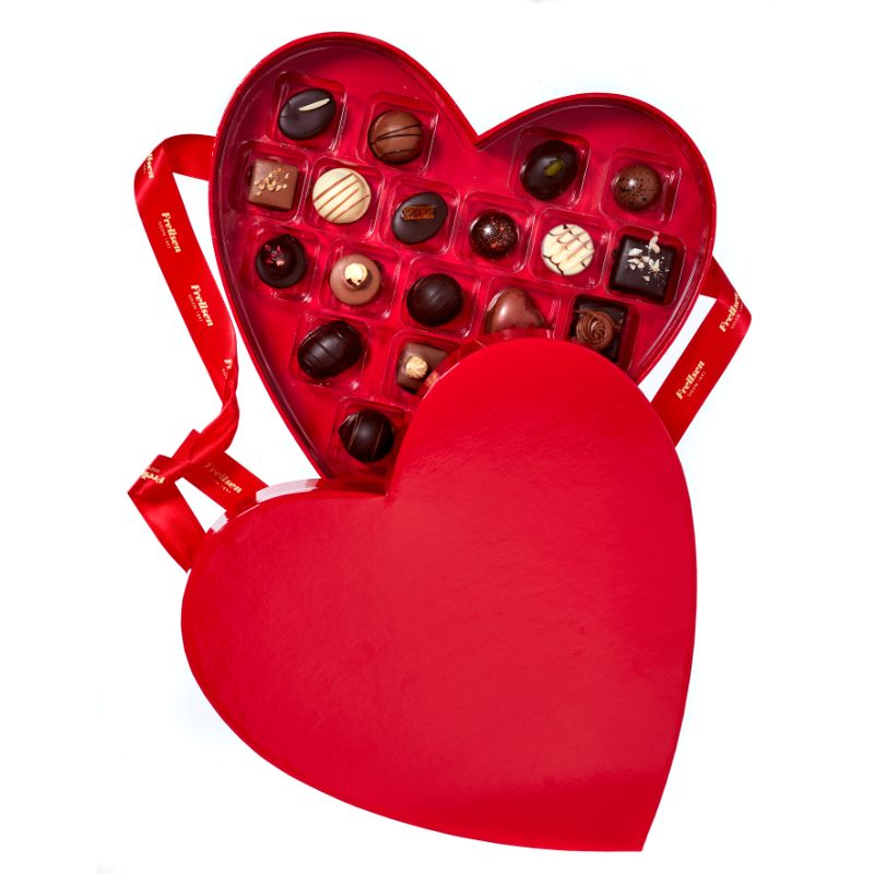 Hjertebox m/Fyldt Chokolade 250g - Frellsen