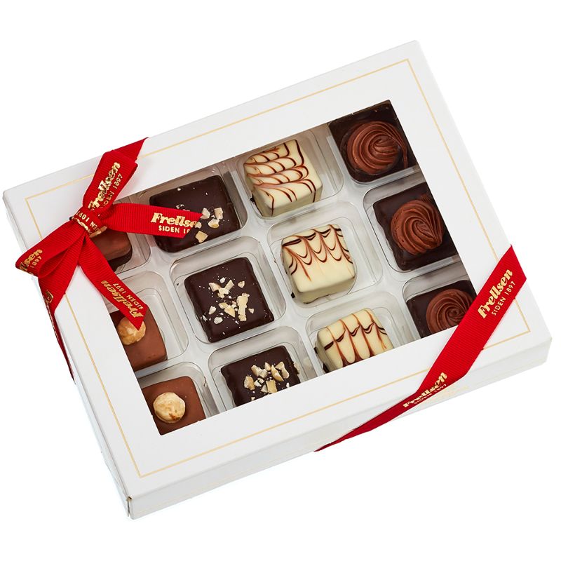Fyldt Chokolade Nougat/Marcipan 145g - Frellsen