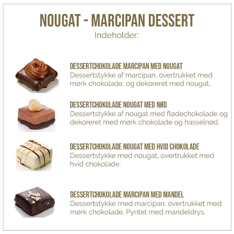Fyldt Chokolade Nougat/Marcipan 145g - Frellsen