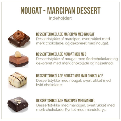 Fyldt Chokolade Nougat/Marcipan 145g - Frellsen
