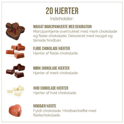 Gaveæske m/20 Hjerter 5 Var. 270g - Frellsen