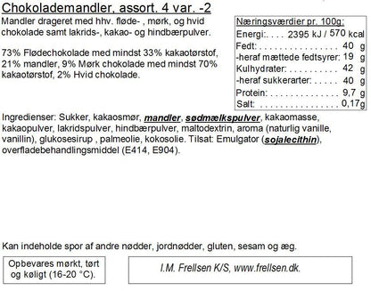Chokolademandler Assort. 4 Varianter 320g - Frellsen