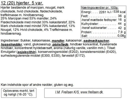 Gaveæske m/20 Hjerter 5 Var. 270g - Frellsen