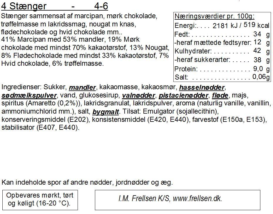 Gaveæske m/4 Stænger 170g - Frellsen