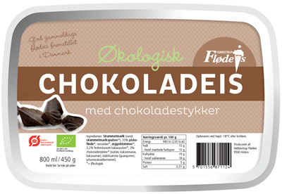 Vebbestrup Liter Is - Økologisk Flødeis - Chokolade  med Chokoladestykker